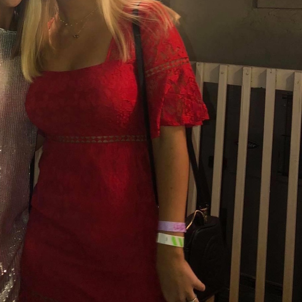 Revolve MinkPink Red star cocktail dress